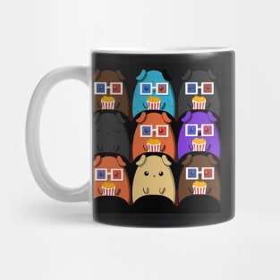 Guinea Pigs at the Cinema- cute guinea pigs in 3D glasses eating popcorn Mug